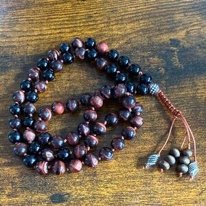 Tiger eye mala necklace